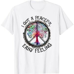 I Got Peaceful Easy Feeling Hippie Retro Graphic T-Shirt